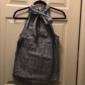 JCrew sleeveless top w/tie neck